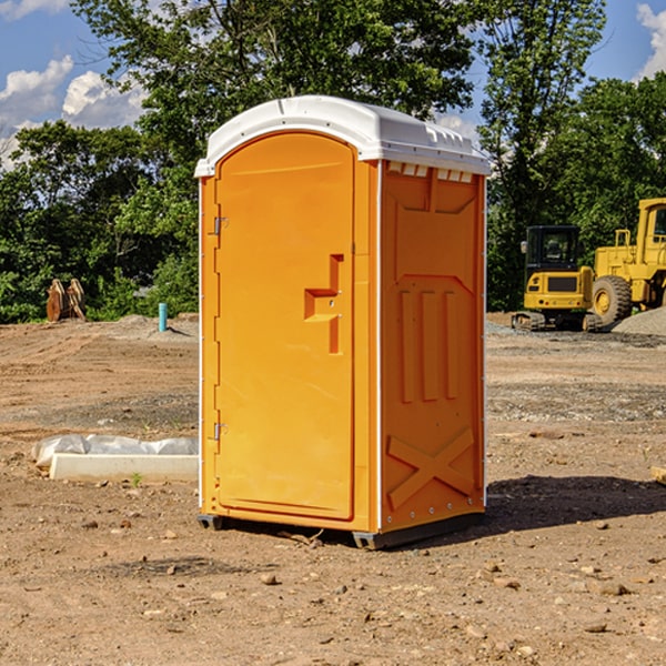 how often are the porta potties cleaned and serviced during a rental period in Burlington